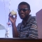 Leo eating a pear the West Indian way