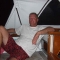 Chris relaxed the last night at sea