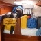 forward bunk used as storage offshore